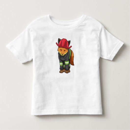 Fox als brandweerman met Helmet Kinder Shirts (Voorkant)