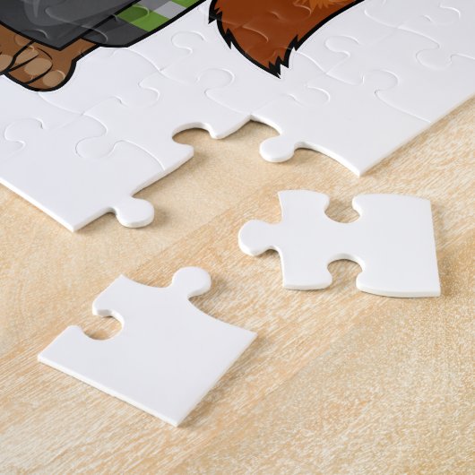 Fox als brandweerman met Helmet Legpuzzel (Zijkant)