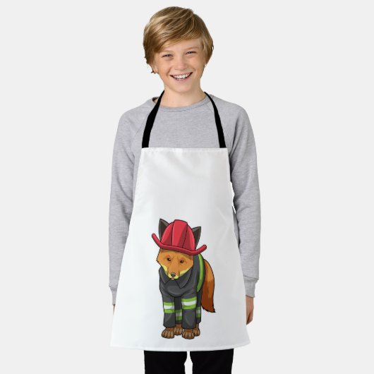 Fox als brandweerman met Helmet Schort (Gedragen)