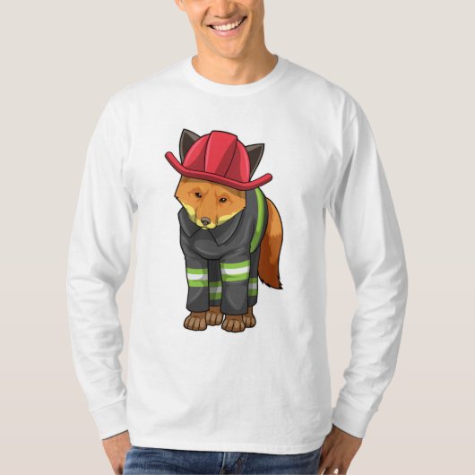Fox als brandweerman met Helmet T-shirt (Voorkant)