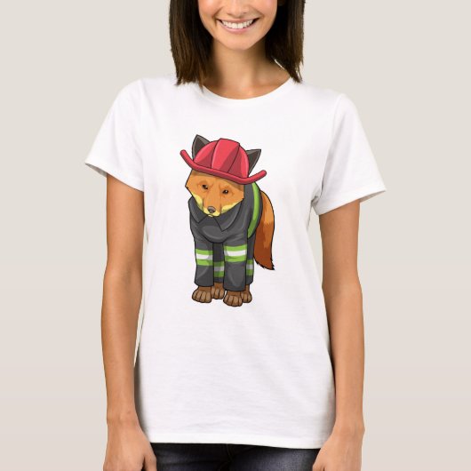 Fox als brandweerman met Helmet T-shirt (Voorkant)