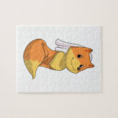 Fox als Bride met Veil Legpuzzel (Horizontaal)