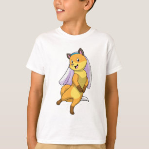 Fox als Bride met Veil T-shirt