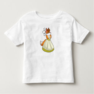 Fox als bruid met bruiloft-jurk.PNG Kinder Shirts