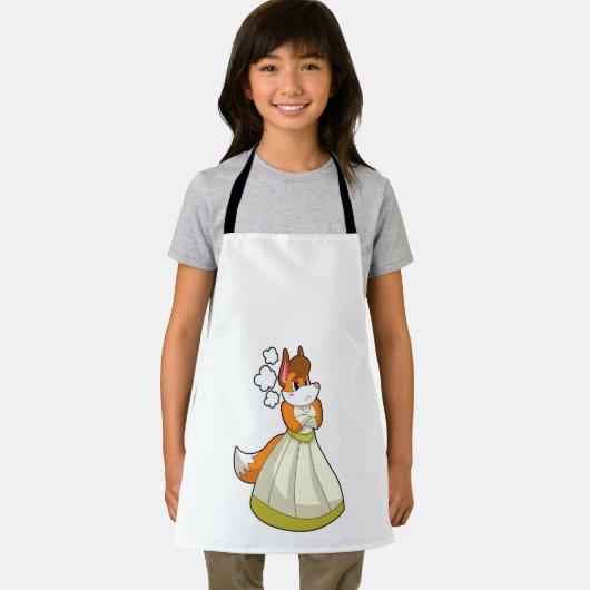 Fox als bruid met bruiloft-jurk.PNG Schort (Insitu)