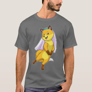 Fox als bruid met sluier 1 t-shirt