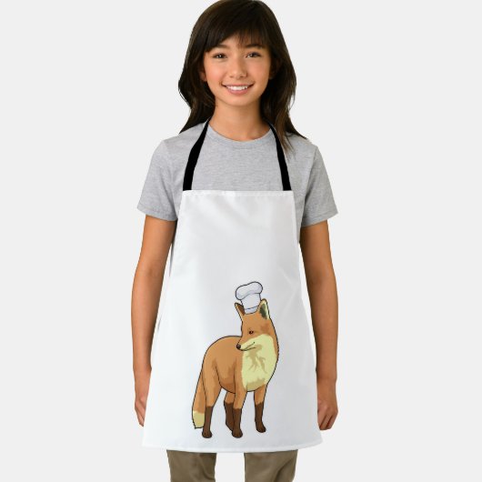 Fox als Cook met Chef-pet Schort (Insitu)