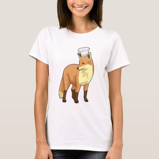 Fox als Cook met Chef-pet T-shirt (Voorkant)