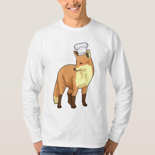 Fox als Cook met Chef-pet T-shirt (Voorkant)