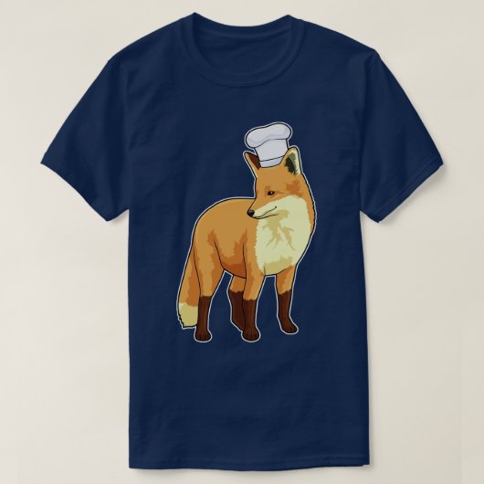 Fox als Cook met Chef-pet T-shirt (Design voorkant)