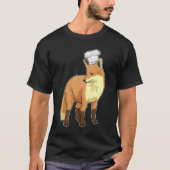 Fox als Cook met Chef-pet T-shirt (Voorkant)