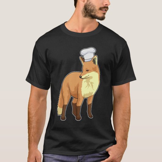 Fox als Cook met Chef-pet T-shirt (Voorkant)