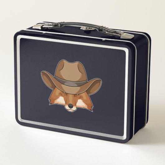 Fox als Cowboy met Pet (Achterkant)