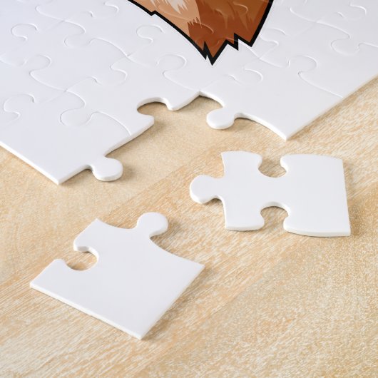 Fox als Cowboy met Pet Legpuzzel (Zijkant)