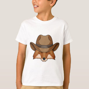 Fox als Cowboy met Pet T-shirt