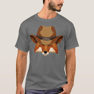Fox als Cowboy met Pet T-shirt