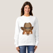 Fox als Cowboy met Pet Trui (Voorkant volledig)