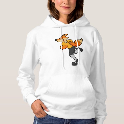Fox als Football speler met Football Hoodie (Voorkant)