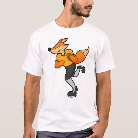 Fox als Football speler met Football T-shirt (Voorkant)