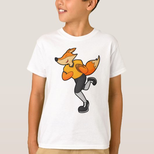 Fox als Football speler met Football T-shirt (Voorkant)