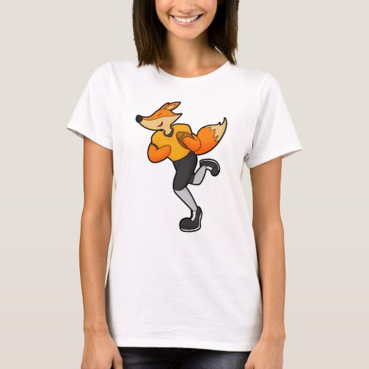 Fox als Football speler met Football T-shirt (Voorkant)