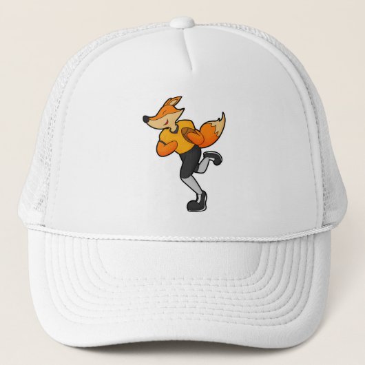 Fox als Football speler met Football Trucker Pet (Voorkant)
