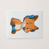 Fox als gamer met joystick legpuzzel (Horizontaal)