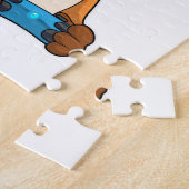 Fox als gamer met joystick legpuzzel (Zijkant)