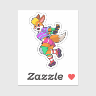 Fox als gealigneerde Skater met gealigneerde Schaa Sticker