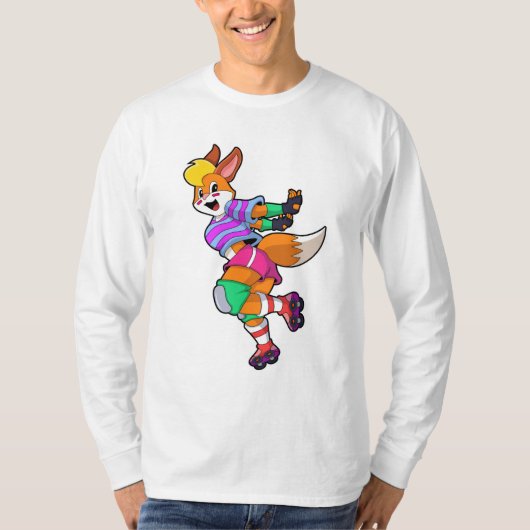 Fox als gealigneerde Skater met gealigneerde Schaa T-shirt (Voorkant)