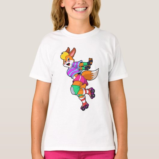 Fox als gealigneerde Skater met gealigneerde Schaa T-shirt (Voorkant)