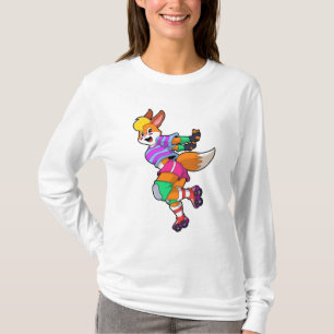 Fox als gealigneerde Skater met gealigneerde Schaa T-shirt