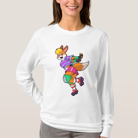 Fox als gealigneerde Skater met gealigneerde Schaa T-shirt (Voorkant)