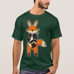 Fox als goochelaar met Pet met een magnetisch hand T-shirt