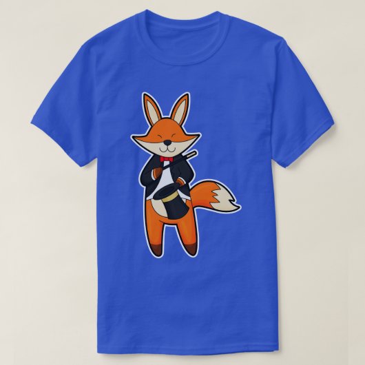 Fox als goochelaar met toverstaf Pet T-shirt (Design voorkant)