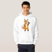 Fox als kunstspeler met kunstkunst hoodie (Voorkant volledig)
