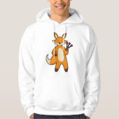 Fox als kunstspeler met kunstkunst hoodie (Voorkant)