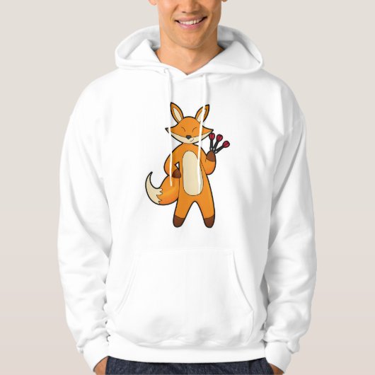 Fox als kunstspeler met kunstkunst hoodie (Voorkant)