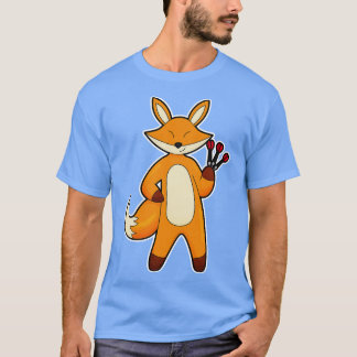 Fox als kunstspeler met kunstkunst t-shirt