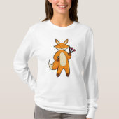 Fox als kunstspeler met kunstkunst t-shirt (Voorkant)
