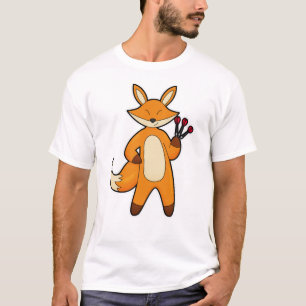 Fox als kunstspeler met kunstkunst t-shirt