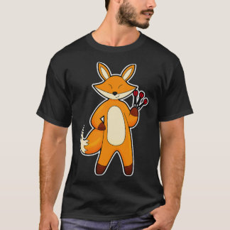 Fox als kunstspeler met kunstkunst t-shirt