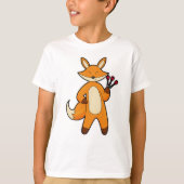 Fox als kunstspeler met kunstkunst t-shirt (Voorkant)