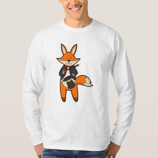 Fox als Magicaliër met Magic Wand & Pet T-shirt (Voorkant)