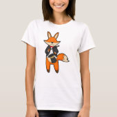 Fox als Magicaliër met Magic Wand & Pet T-shirt (Voorkant)