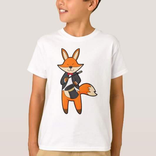 Fox als Magicaliër met Magic Wand & Pet T-shirt (Voorkant)