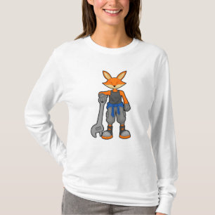 Fox als Mechanic met Spanner T-shirt