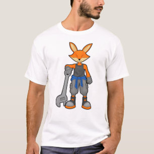 Fox als Mechanic met Spanner T-shirt