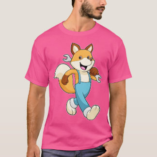 Fox als mechanisch met moersleutel t-shirt