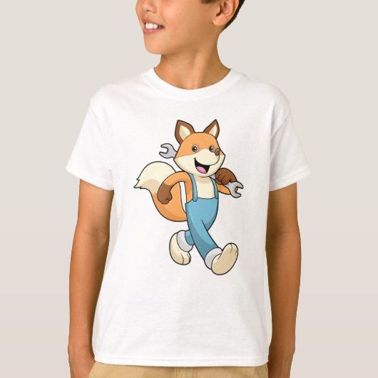 Fox als mechanisch met moersleutel t-shirt (Voorkant)
